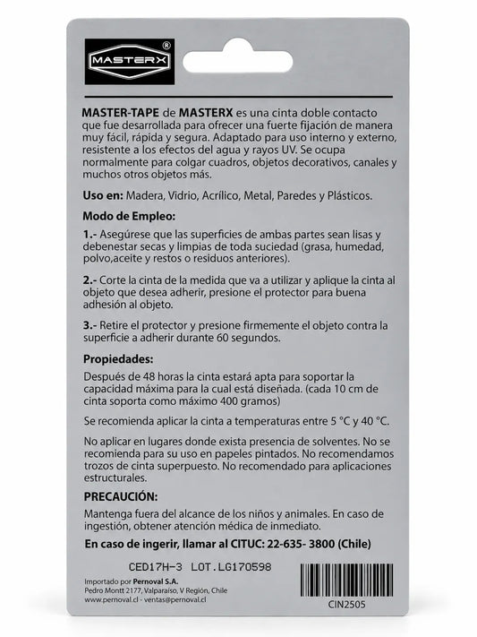 CINTA MONTAJE DOBLE ADHES. 25MM X 2M TRANSPARENT M