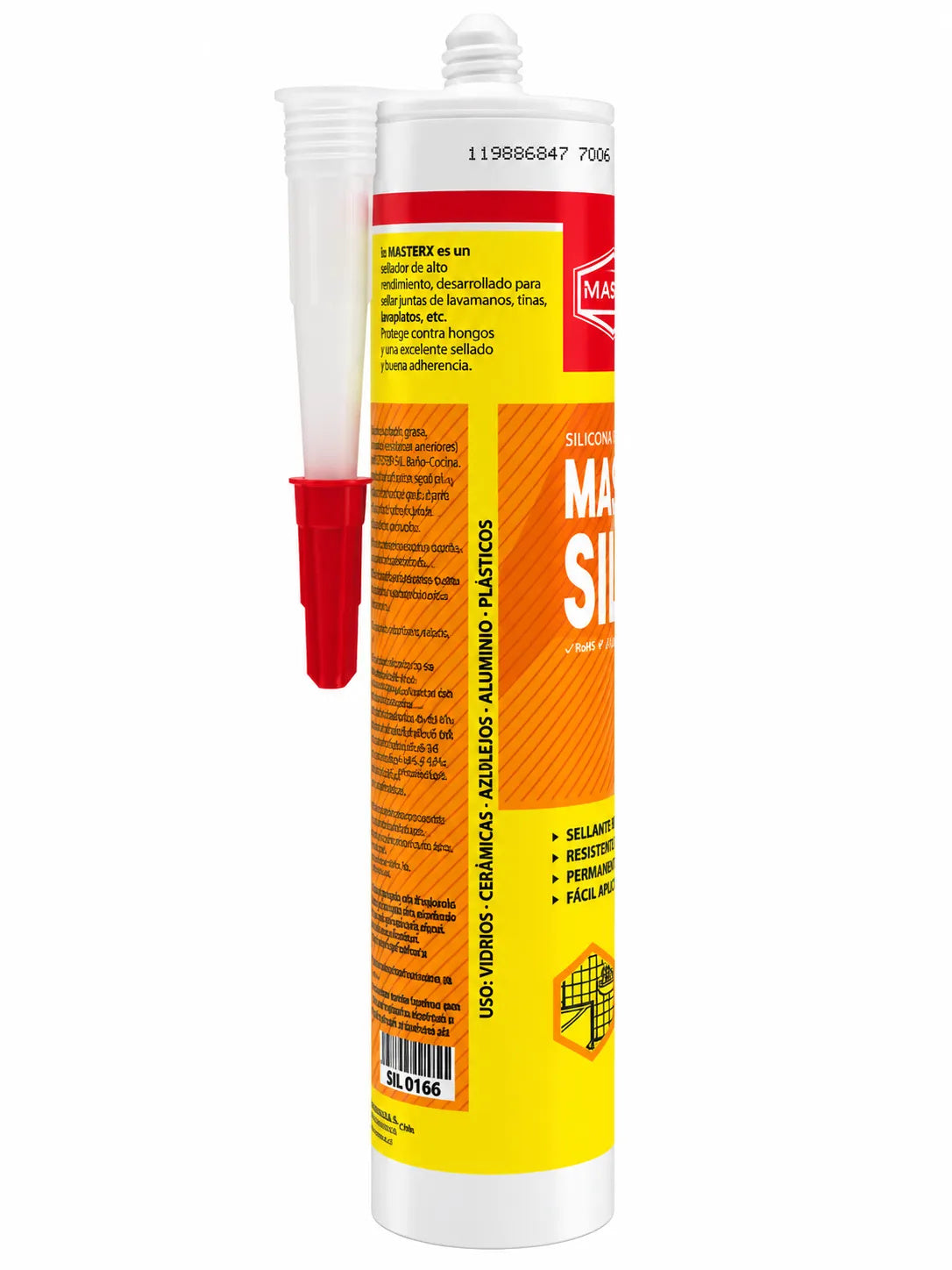 SILICONA BANO/COCINA TRANSP 300ML C/FUNGI MASTERSI