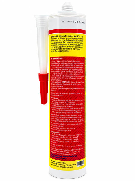 SILICONA NEUTRA NEGRA 300ML MASTERSIL