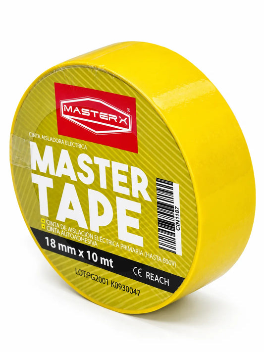 CINTA AISLADORA 3/4 X 10 MT AMARILLO #1500 MASTERX