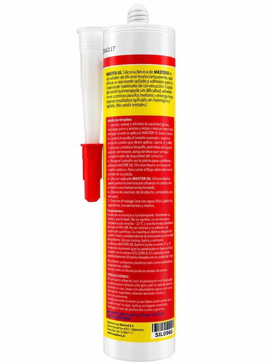 SILICONA NEUTRA TRANSPARENTE 300ML MASTERSIL