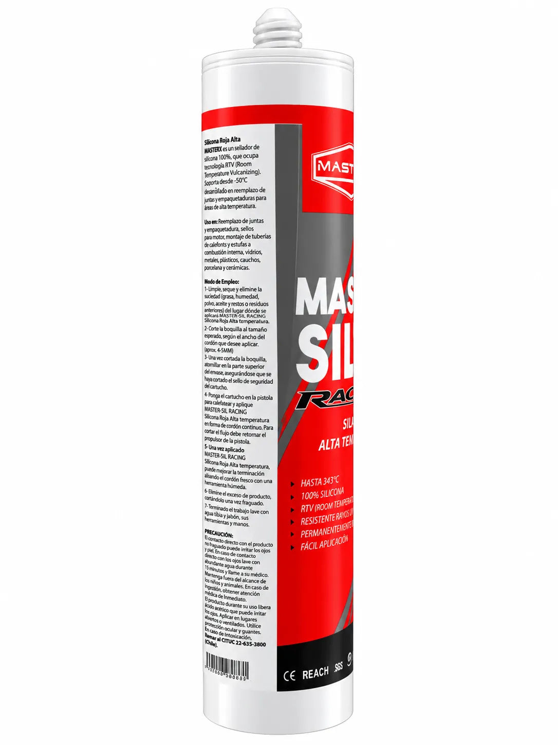 SILICONA ROJA 300ML RTV ALTA T° 343 °C MASTERSIL