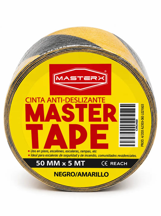 CINTA ANTIDESLIZANTE AMARILLO 2" X 5MTS MASTERX