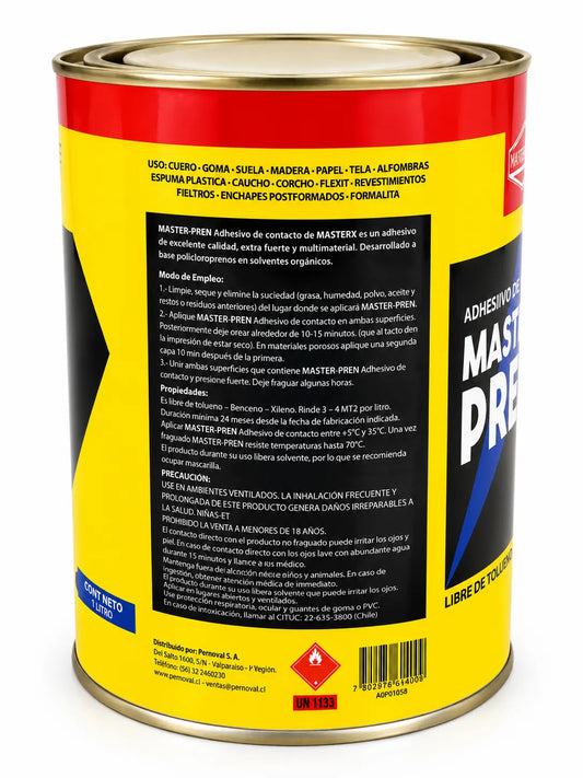 ADHESIVO CONTA MASTERPREN 60 1 LT TARRO MASTERX