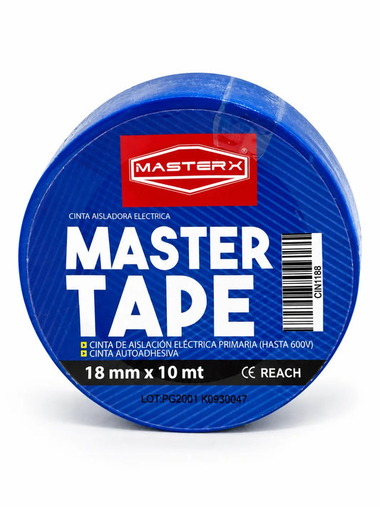 CINTA AISLADORA 3/4 X 10 MT AZUL #1500 MASTERX