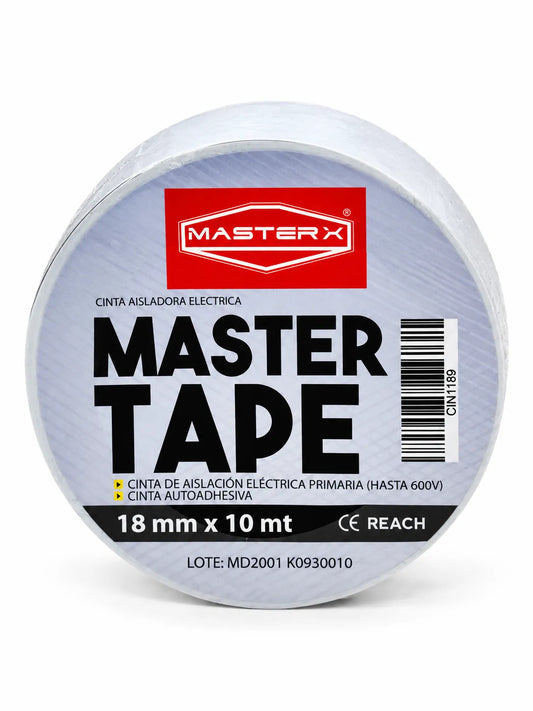 CINTA AISLADORA 3/4 X 10 MT BLANCO #1500 MASTERX
