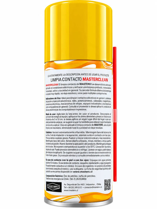LIMPIA CONTACTO INFLAMABLE 200GR MASTERCLEAN