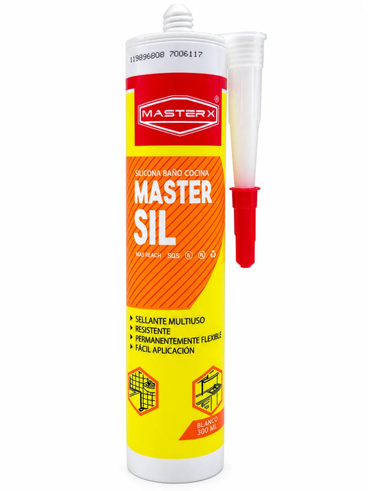 SILICONA BANO/COCINA BLANCO 300ML C/FUNGI MASTERSI