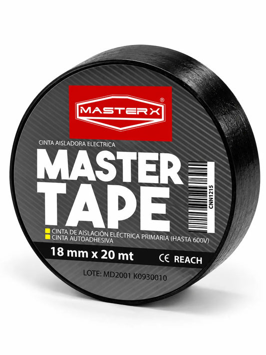 CINTA AISLADORA 3/4 X 20 MT NEGRA #1500 MASTERX