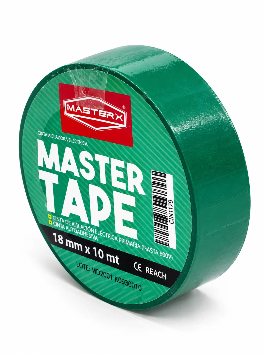 CINTA AISLADORA 3/4 X 10 MT VERDE #1500 MASTERX