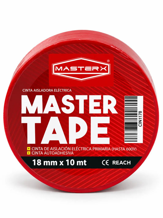 CINTA AISLADORA 3/4 X 10 MT ROJA #1500MASTERX