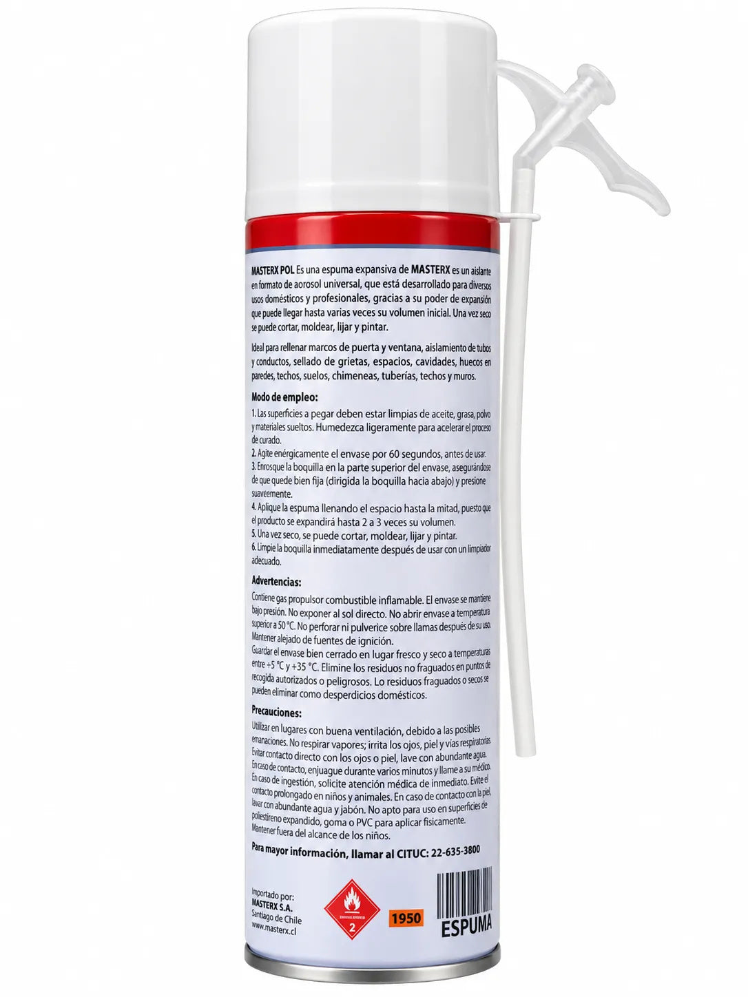 ESPUMA POLIURETANO EXPANS 500ML SPRAY NORMAL