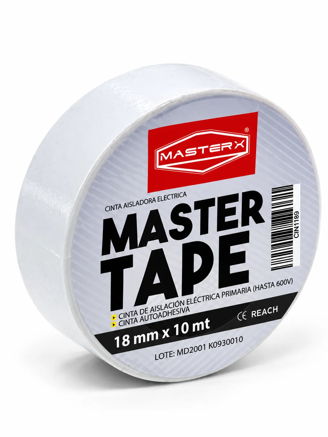 CINTA AISLADORA 3/4 X 10 MT BLANCO #1500 MASTERX