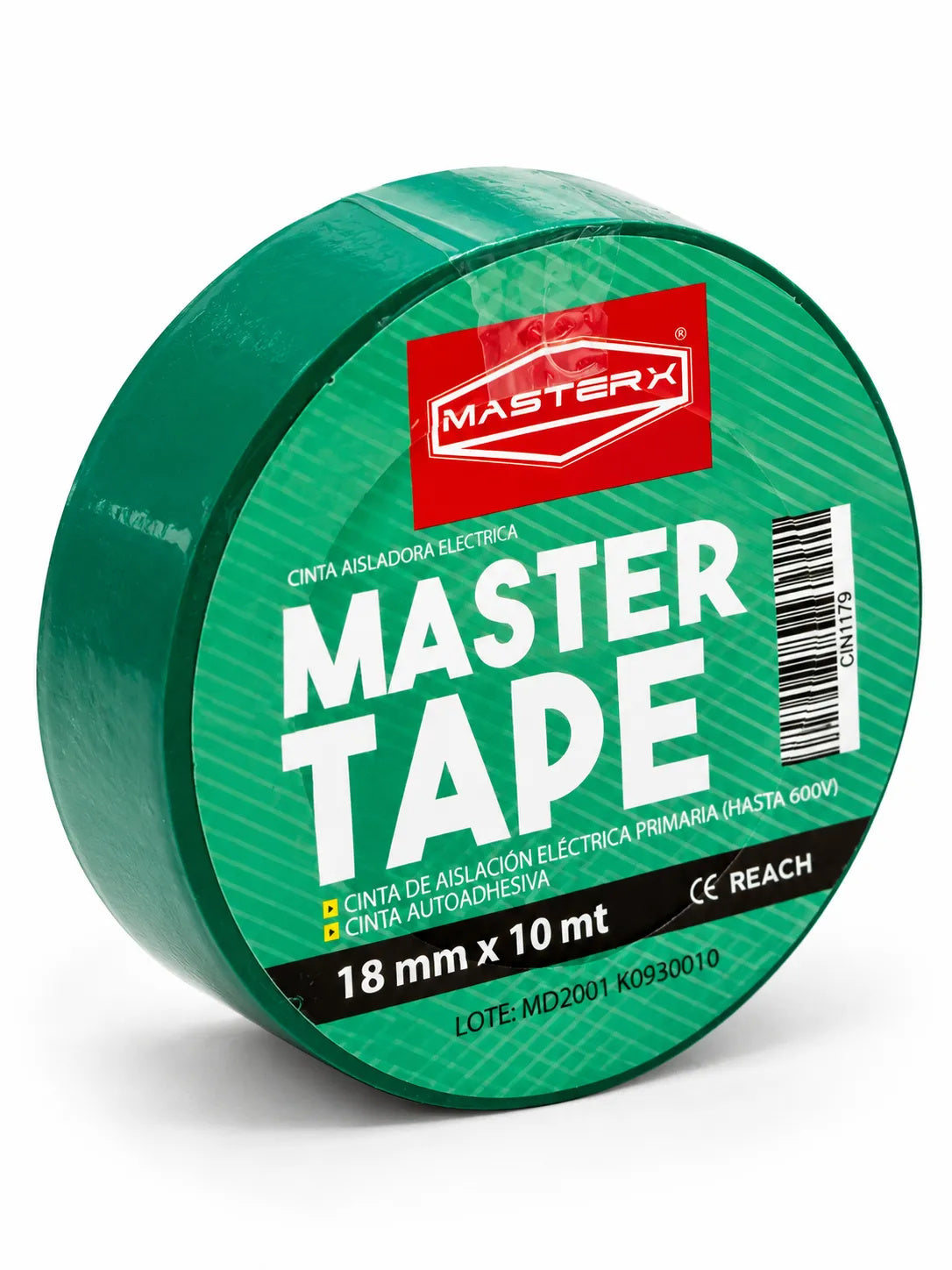 CINTA AISLADORA 3/4 X 10 MT VERDE #1500 MASTERX