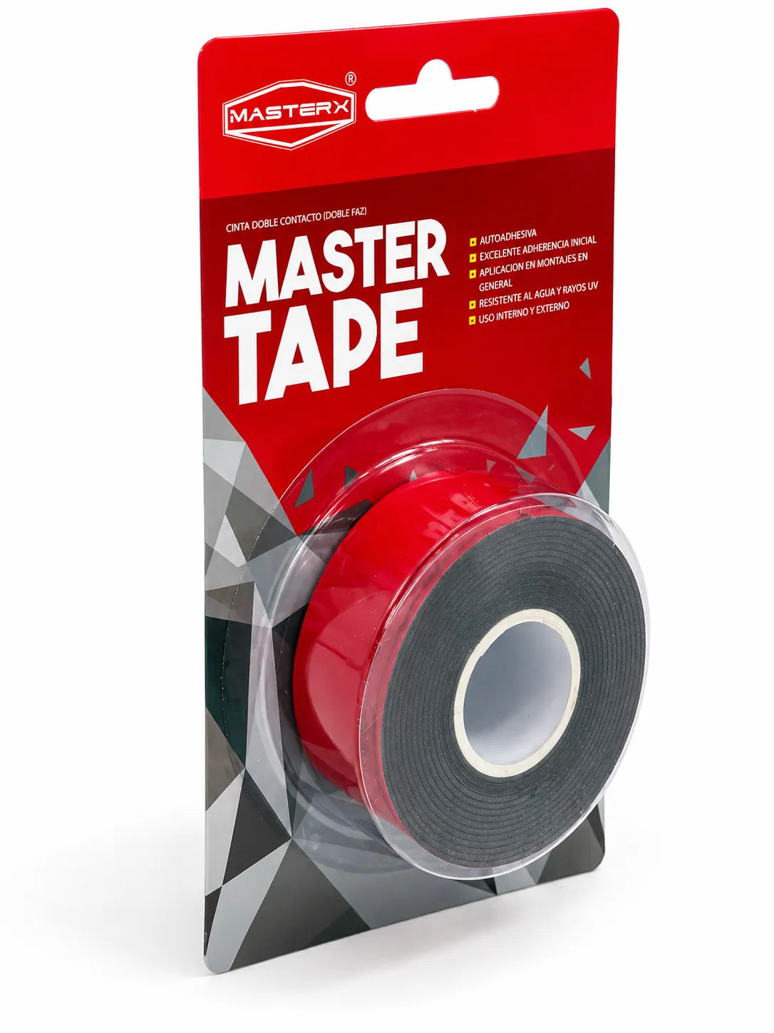 CINTA MONTAJE DOBLE ADHES. 25MM X 2M GRIS MASTERX