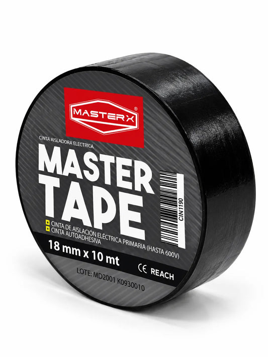 CINTA AISLADORA 3/4 X 10 MT NEGRA #1500 MASTERX