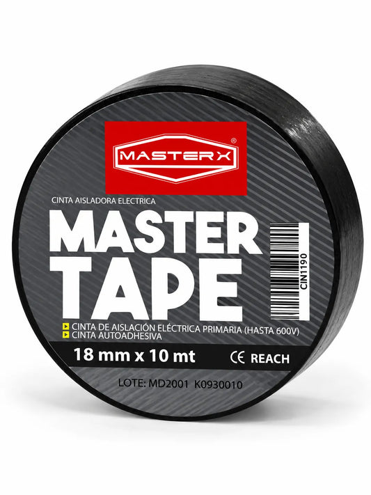 CINTA AISLADORA 3/4 X 10 MT NEGRA #1500 MASTERX