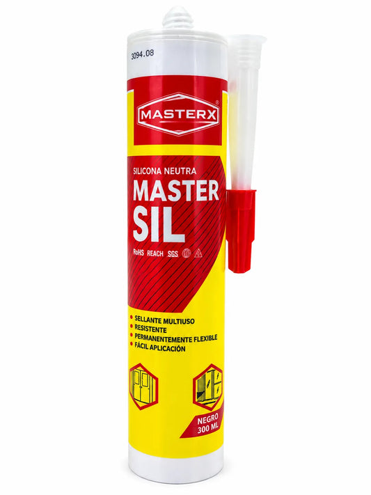 SILICONA NEUTRA NEGRA 300ML MASTERSIL