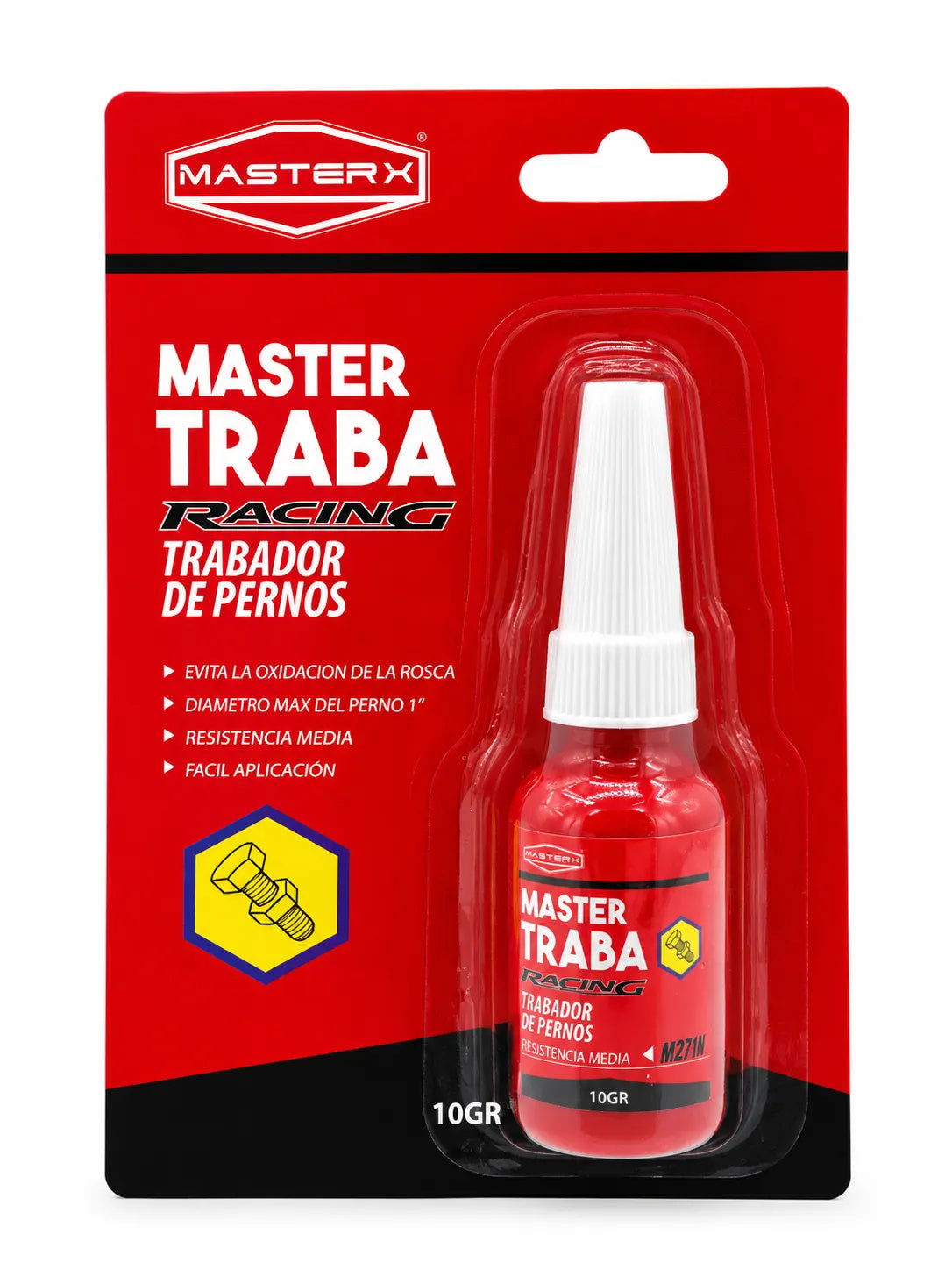 TRABADOR RES.ALTA ROSCADAS 271 10GR ROJO MASTERTRA