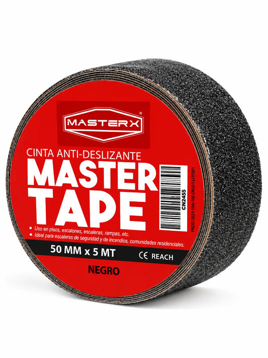 CINTA ANTIDESLIZANTE NEGRO 2" X 5MTS MASTERX