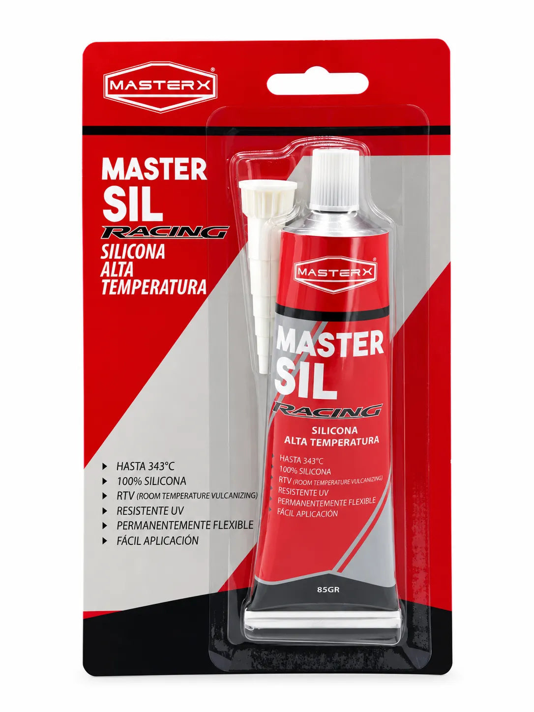 SILICONA ACETI ROJA 343ºC ALTA T° 85GR MASTERSIL
